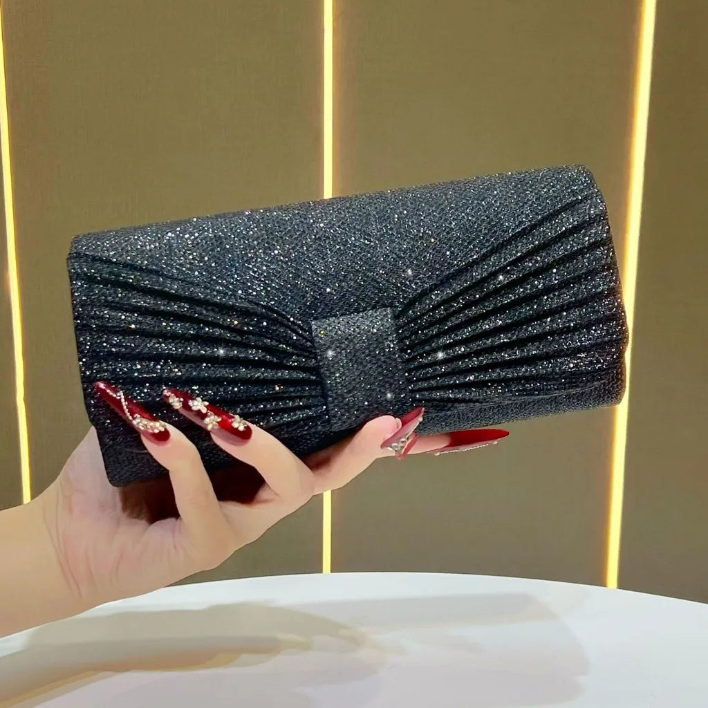 Evening Clutch Bag Shiny Envelope Clutch Bag Ladies Shoulder Bag Rigid For Wedding Evening Dinner Date