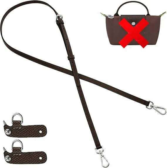 Leather Replacement Crossbody Bag Strap For Longchamp Mini Bag Shoulder Strap Without Punching Modification Bag Accessories