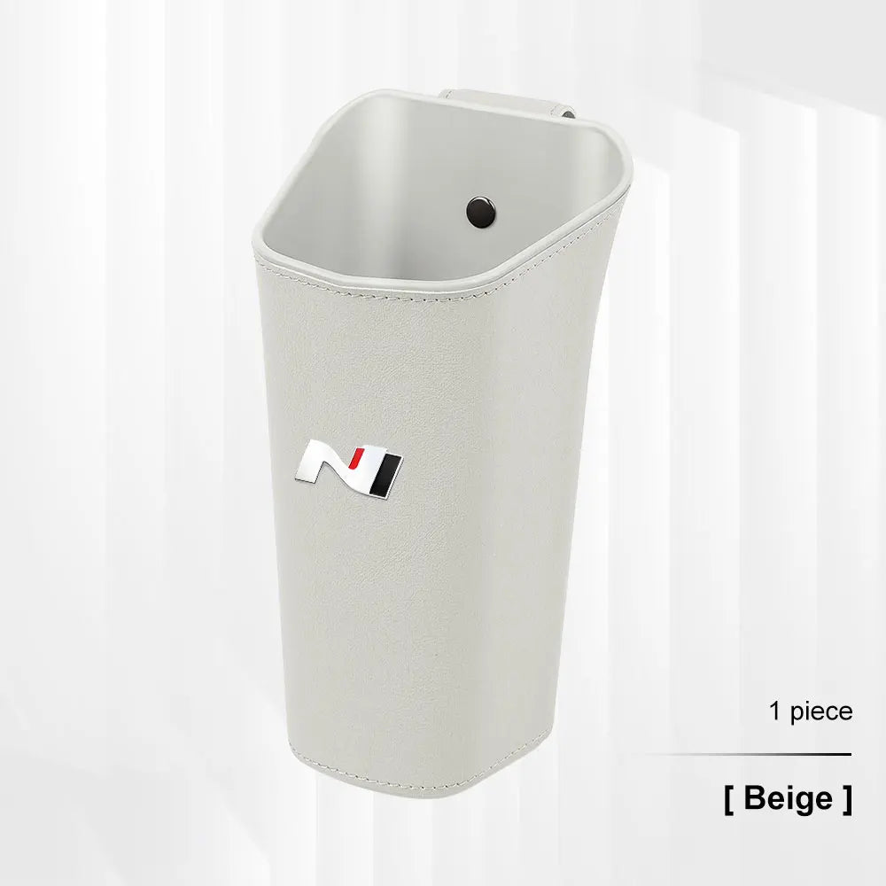 Car Seat Back Trash can For Hyundai N Line Sonata I20 Elantra Santafe Accent Tucson water cup holder Door Storage Bin Accessory