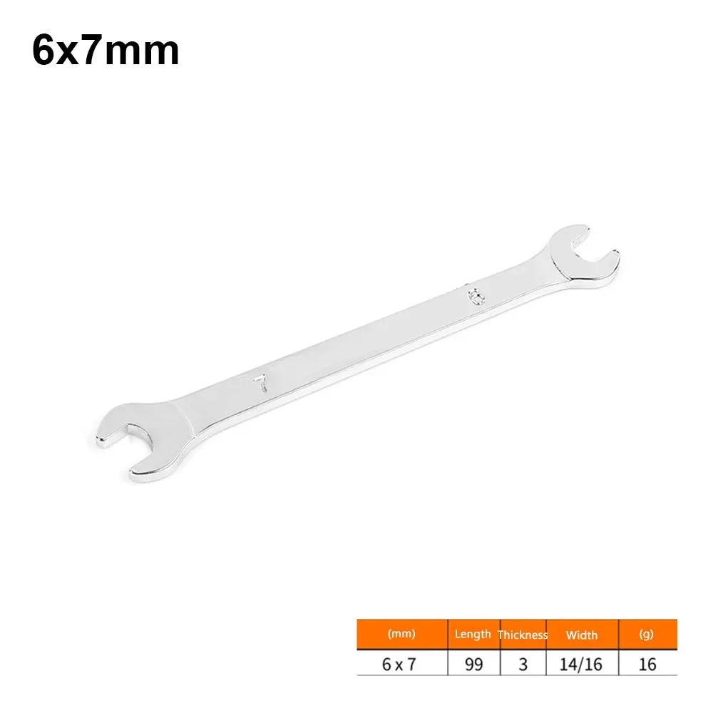 New 1Pcs 3mm Ultra-thin Thin Open End Wrench Hi-Spec Steel Flat Wrench Tool 6-32mm Multi-Function Double-end Fixed Spanner