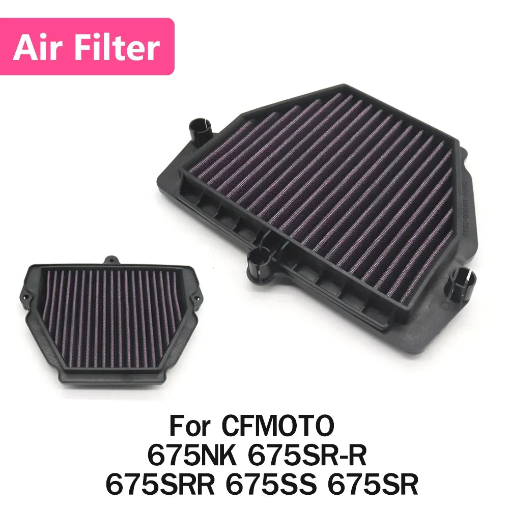 For CFMOTO 675NK 675SR-R 675SRR 675SS 675SR Motocycle Air Filter Cleaner Drive Element Intake Cleaner Replacement Parts