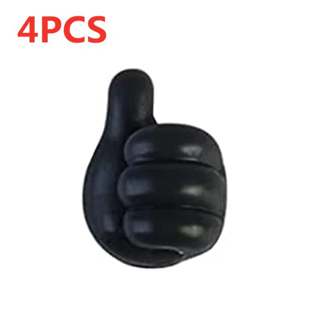 Multifunctional Silicone Thumb Hook Wire Organizer Hand Desk Dormitory Non-perforated Charging Line Fixed Receive Adhesive Hooks