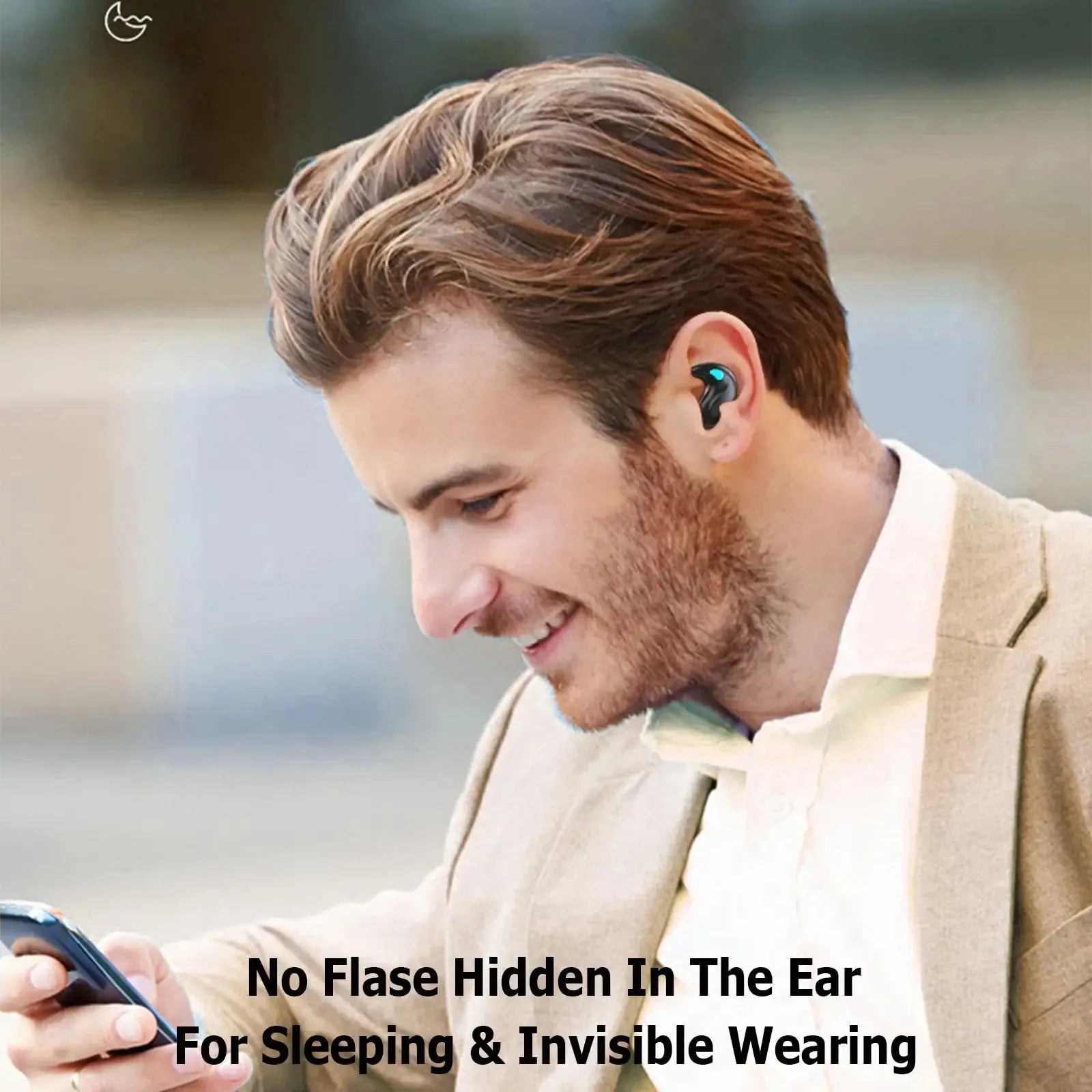 True Wireless Bluetooth Earbuds for Side Sleepers Mini Design Portable Audio for Small Ears Ultra-Mini Sleep Earphones With Mic