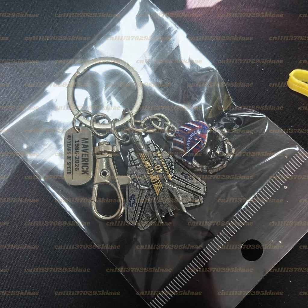 Top Gun 40th Anniversary Commemorative Coin & Keychain& Pin Brooch Lapel Badge Gifts For Military Lover for Collectors Gift