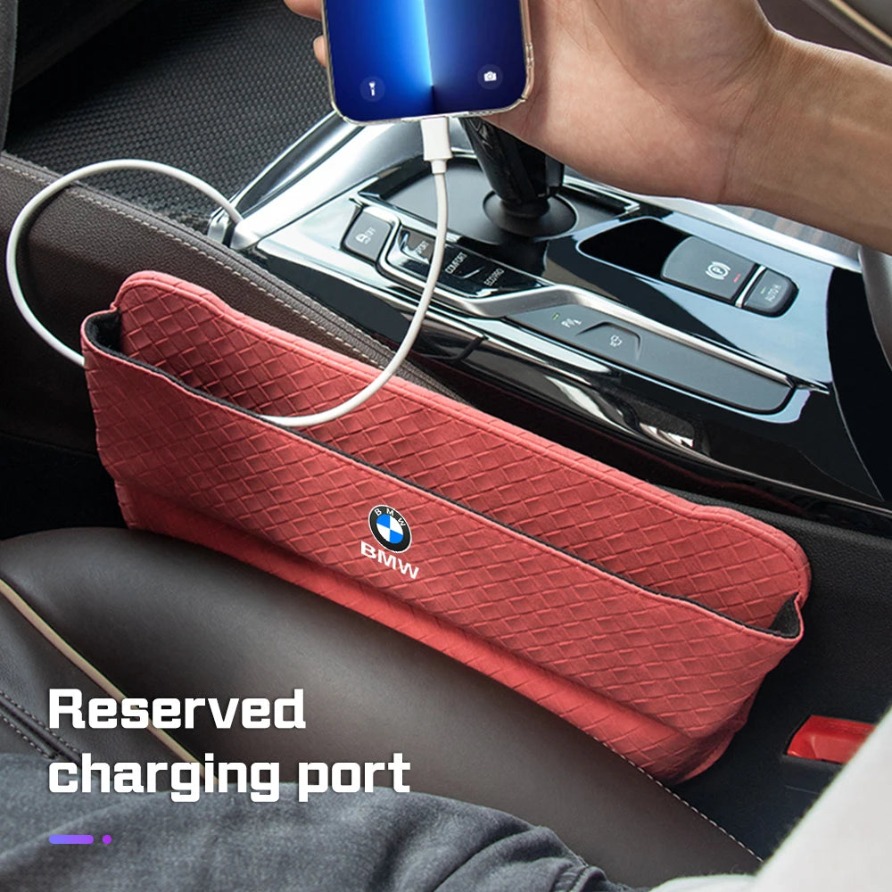 Suede Car Center Console Gap Storage Box Accessorie For BMW E46 E90 E91 F48 F25 F15 F01 F10 G20 G30 G32 X1X3 X5X6 X7 G01 G02 G05