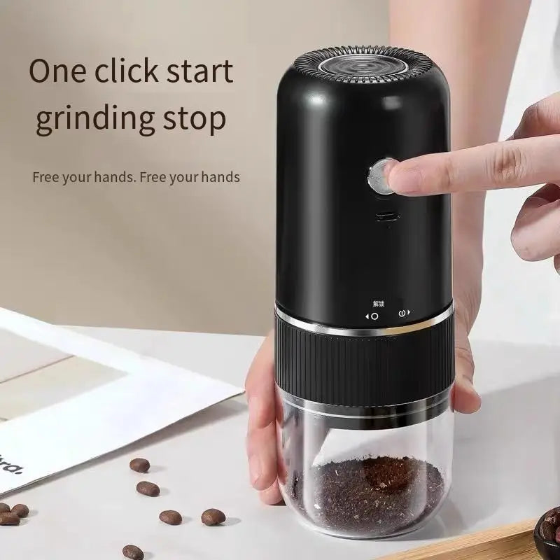 Grinder Small Hand Coffee Machine Household Usb Portable Automatic Grinder Hand Grinding Rotary Adjustment Grinding Gear Coffee