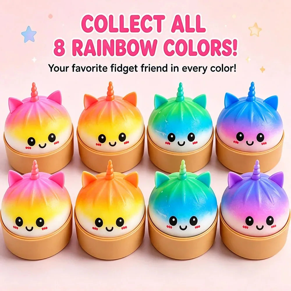 Kawaii Purple Unicorn Dumpling Squishy Giant Bao Bun Squeeze Fidget Anti Stress Anxiety Relief Office Desk Decor Gift Idea