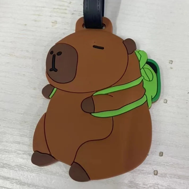 Travel Accessories Luggage Tag Cartoon Capybara PVC Suitcase ID Addres Holder Baggage Boarding Tags Portable Label