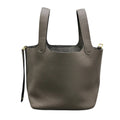 Mendy 22 CM Large size Top Quality Bucket Bags Women's Bag Lady Luxury Designer High End Bag TC Cowhide Golden Sliver