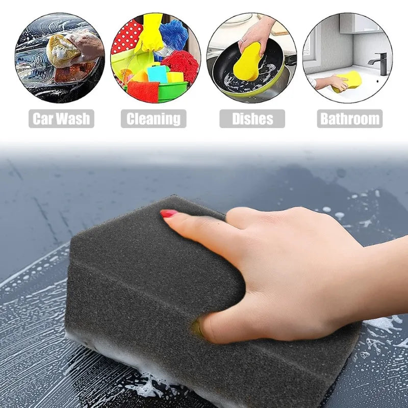 High Density Black Car Wash Sponge Wipe Sponge Block Car Glass Absorbent Polishing Waxing Cleaning Kitchen Household Accessory