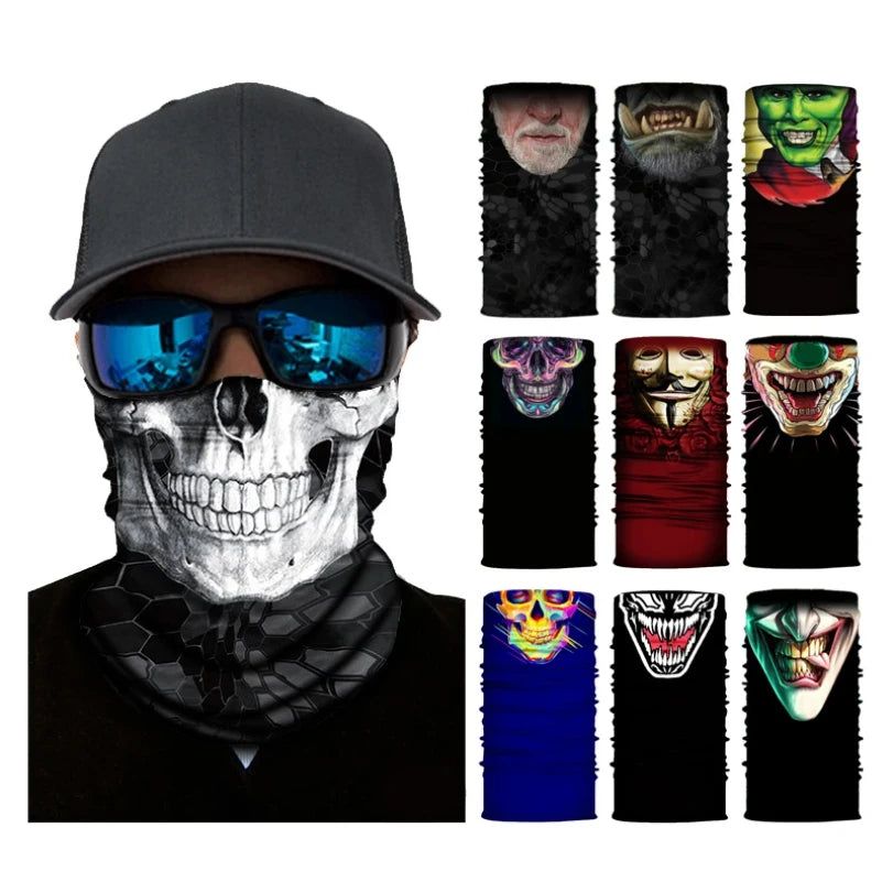 Bicycle Bandana Scarf Seamless Tactical Neck Cover Cycling Ski Face Mask Balaclava for Men Motorcycle Hiking Fishing Snowboard
