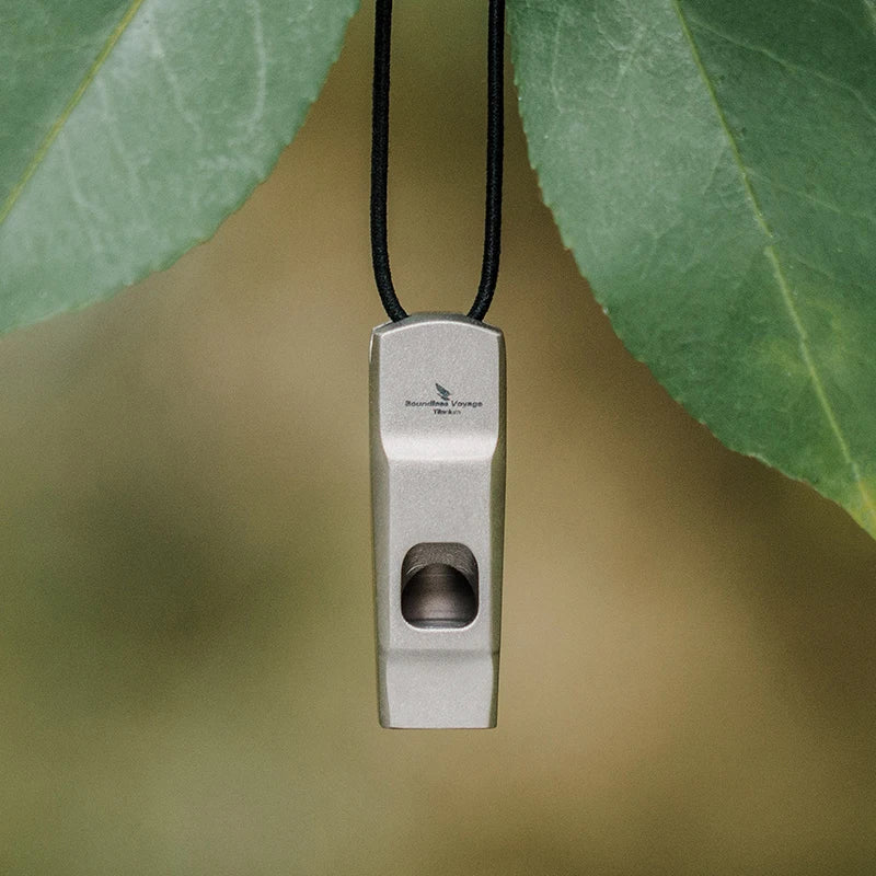 Boundless Voyage Titanium Whistle Outdoor Survival Treble Super Responsive Sharp Whistle Loud voice for Outdoor Camping, Hiking