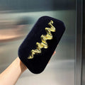 Generous matte texture box bag, metal wave temperament, handheld messenger bag