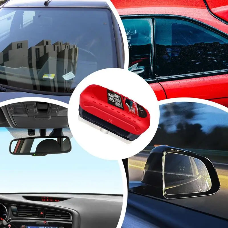 Car Glass Cleaner With Sponge Ergonomic Flexible 120ml Film Removal Oil Film Cleaner Anti-Rain Fog Function For Front Windshield