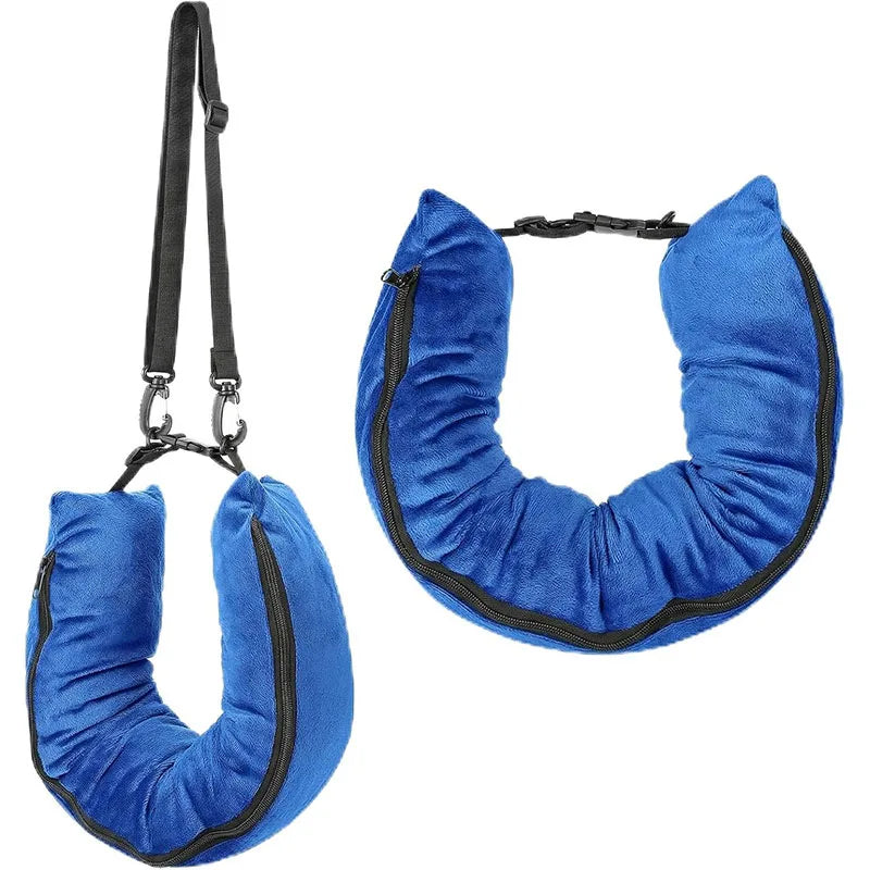 Multifunctional Fillable Travel Neck Pillow bag With Storage Pouch Comfortable U-Shaped Pillow Luggage Pillowcase Portable bag