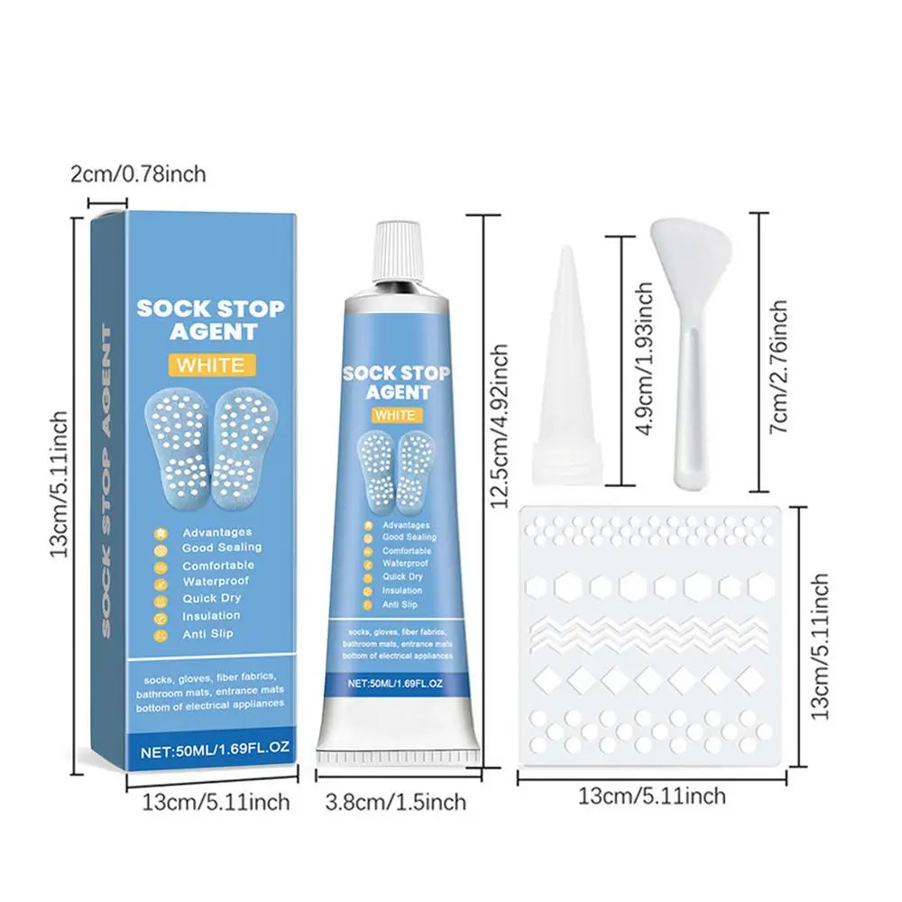 Quick-Drying Non-Slip Adhesive Transparent DIY Sock Stop Agent Waterproof Fabric Paint for Non-Slip Socks