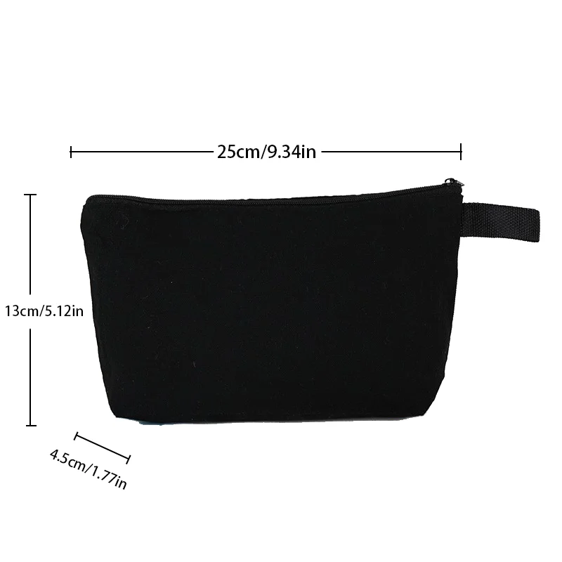 20/30/50/100bags/lot Customized Logo Colored Canvas Makeup Bag, Women's Handbag, Student Pencil Case 25x13x4.5cm