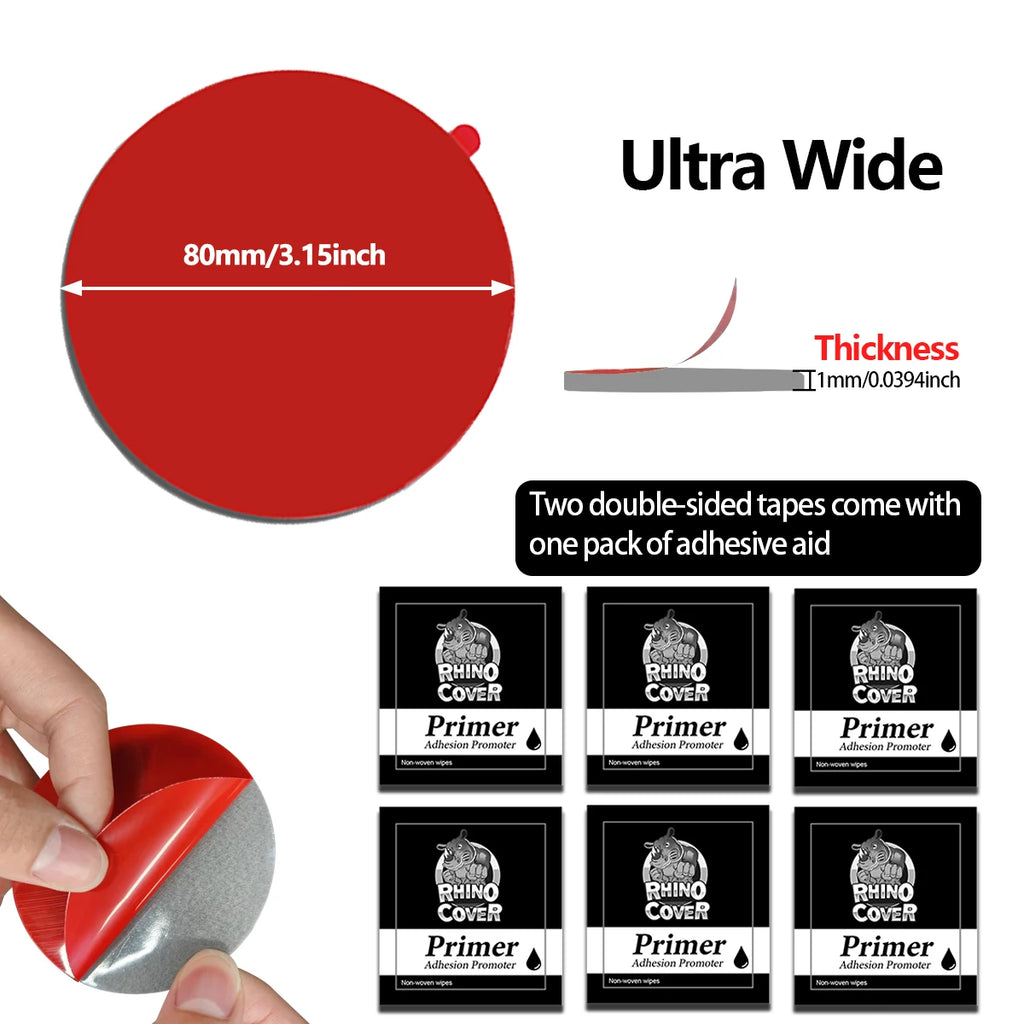 Extra Strong Sticky Adhesive Sticker Pads for Car Dashboard Suction Cup Mounts, Durable Mounting Double-Sided Circle Tape