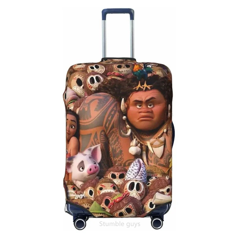 Stretchable Travel Luggage Protector Fashion Ocean Girl Pattern Fits 18-32 Inch Luggage Anti-Scratch Washable Suitcase Cover