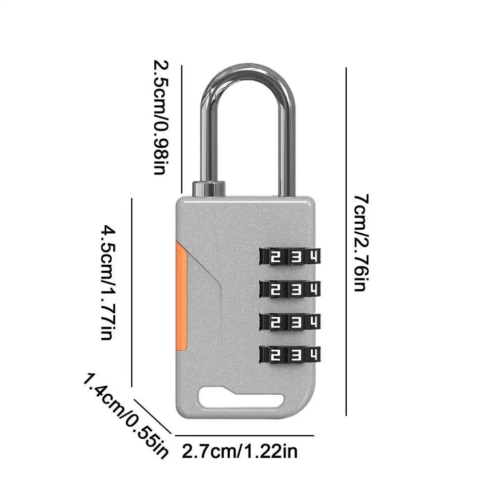 4 Digit Heavy Duty Combination Padlock Zinc Alloy Waterproof Security Lock for Luggage Suitcase Locker Gym Backpack Travel