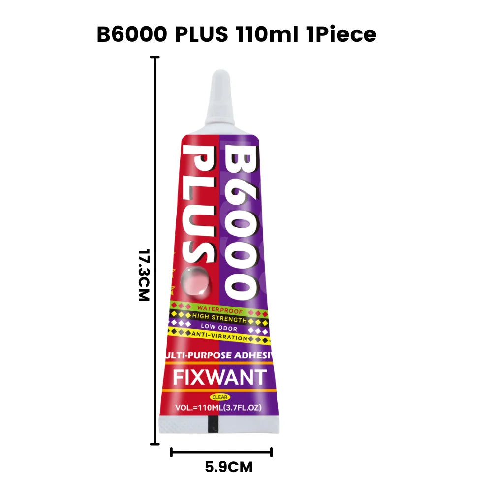 NEW B6000 15/50/110ML Clear Contact Phone Repair Adhesive Universal Glass Plastic Leather Glue With Precision Applicator Tip