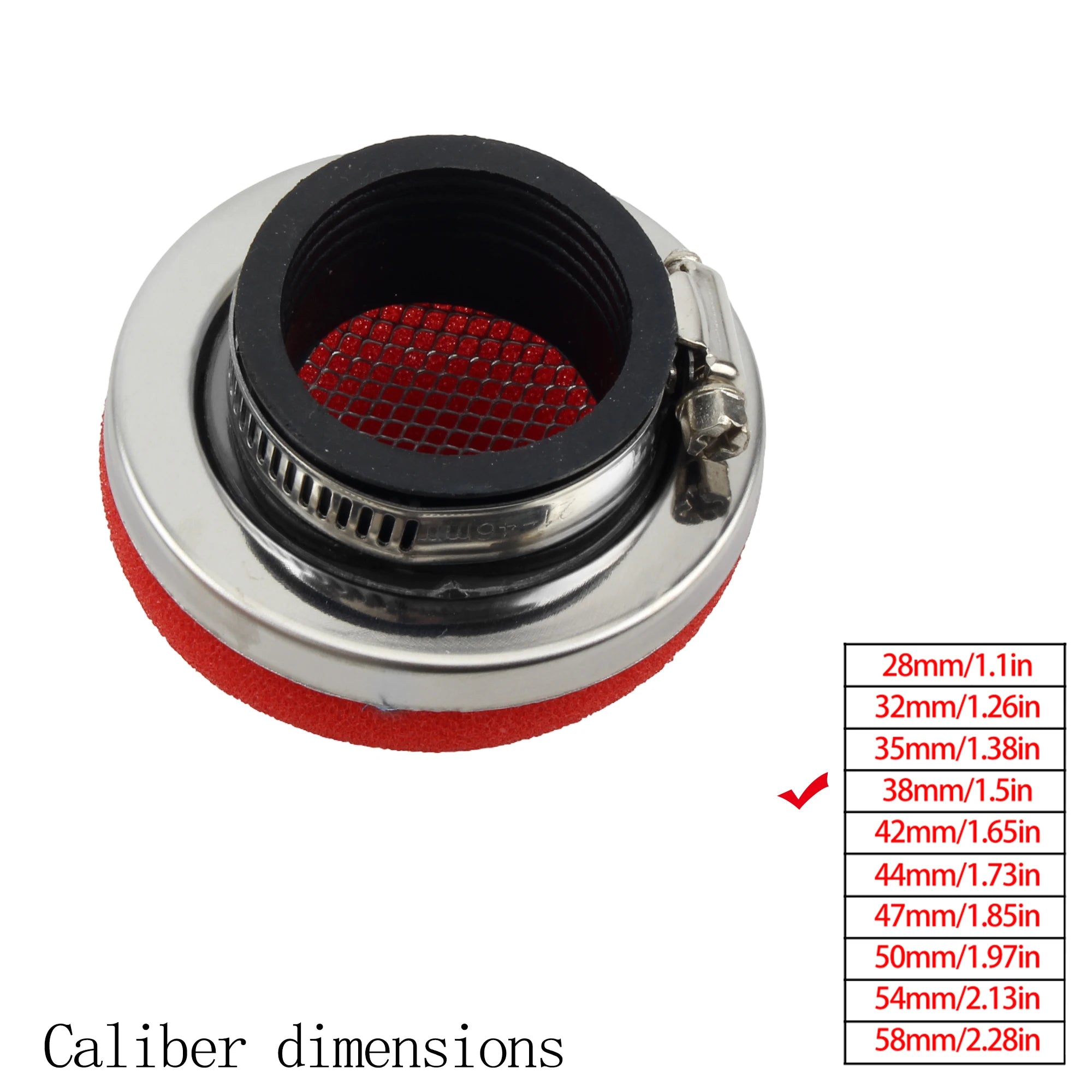 Motorcycle 28 32 35 38 42 45 50 54 58 MM Stright Foam Air Filter Sponge Cleaner Moto Scooter Motocross Dirt Bike Accessories