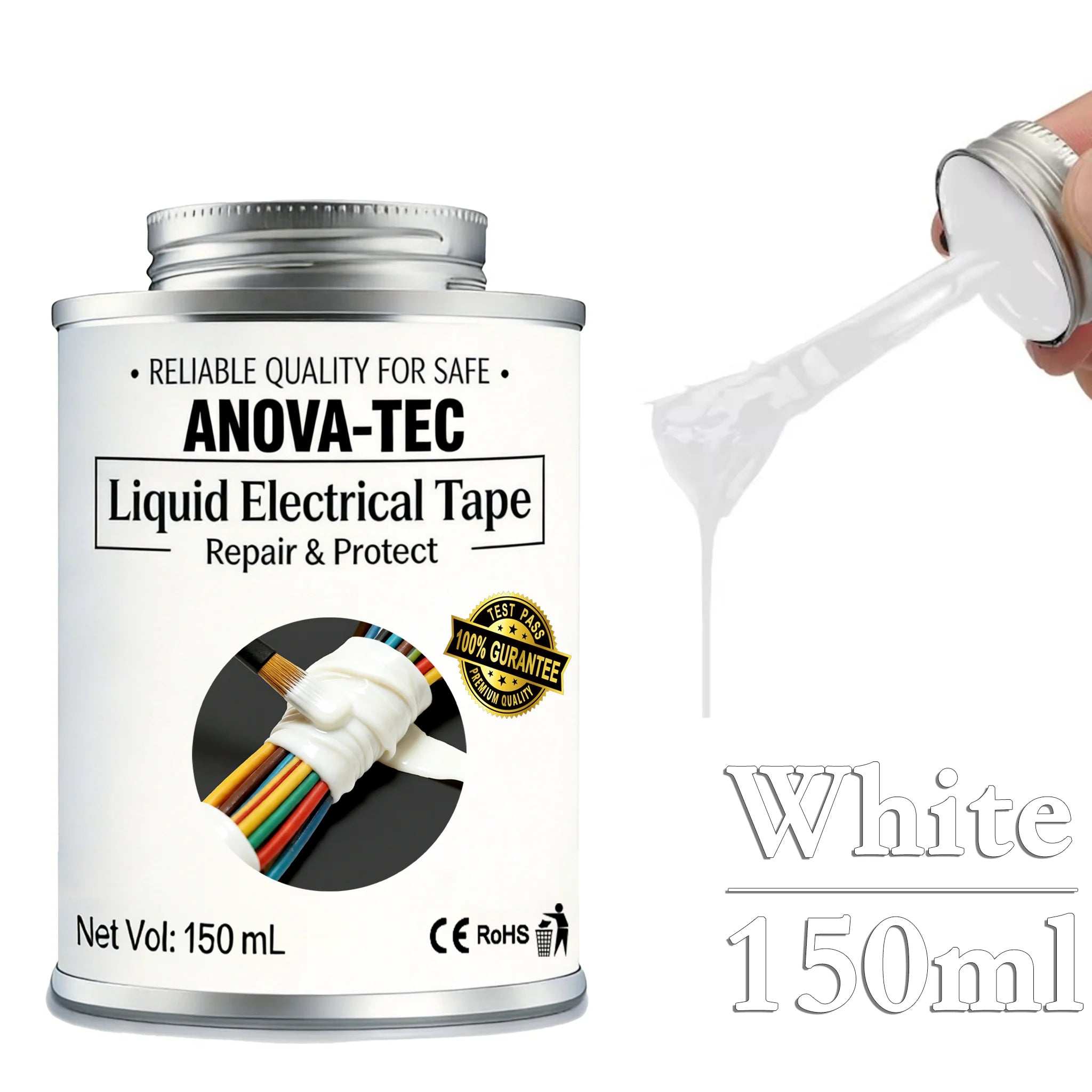 15-300mL Liquid Electrical Tape Insulation Waterproof Repair Fix Line Glue Wires Cables Home House Coat Seal Protect Connector