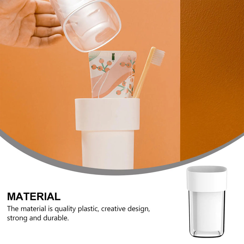 1Pcs Creative Design Toothbrush Storage Cup Portable Travel Toothbrush Cup Quality Plastic Bathroom Gargle Container
