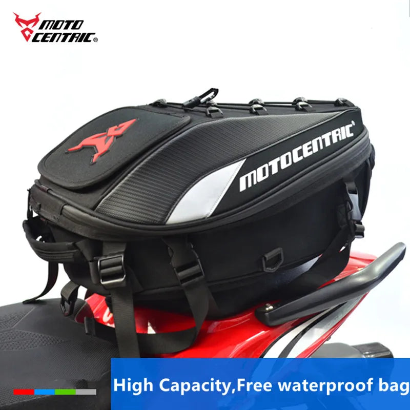 MOTOCENTRIC Waterproof Motorcycle Tail Bag Multifunction Rear Seat Bag High Capacity Motorcycle Bag Rider Drop Leg Side Bag