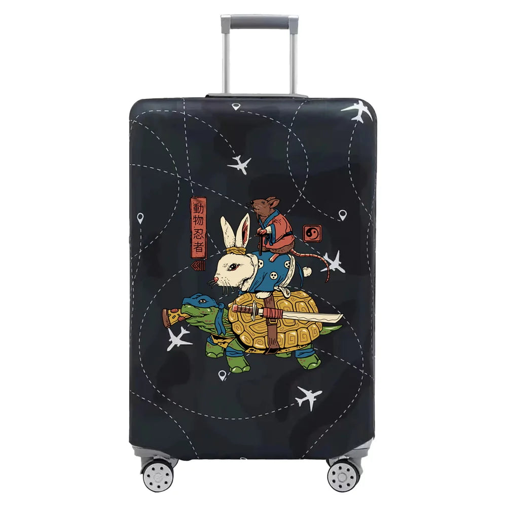 Baggage Covers Travel Luggage Protective Cover Stretch Dust Suitcase Covers Cartoon Print Series for18-32inch Travel Accessories