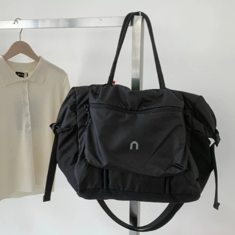 Unisex fashionable lightweight large-capacity travel bag waterproof nylon commuter, fitness, yoga, crossbody shoulder bag