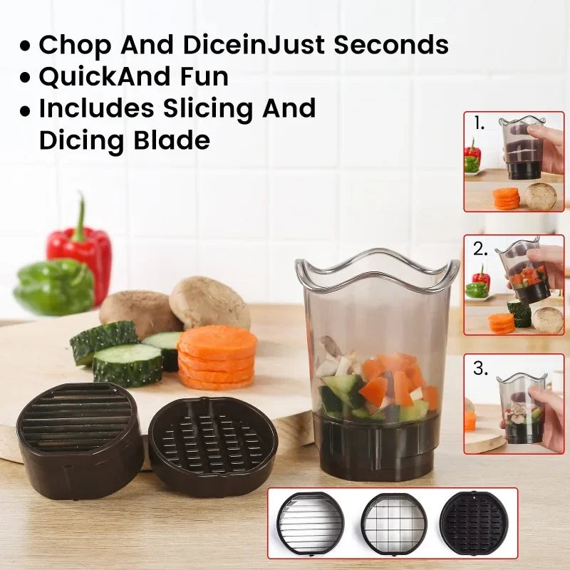 Multi Fruit Vegetable Slicer with Removable Blade Kitchen Cutter for Strawberries Mushrooms Bananas Easy Clean Dishwasher Gadget