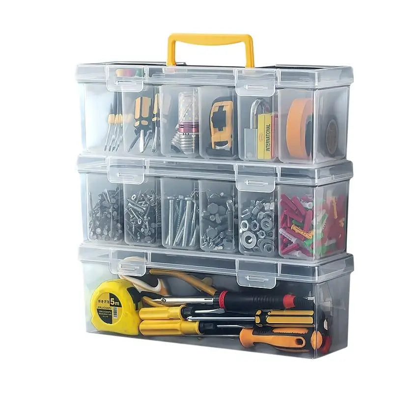 Thickened Portable Transparent Plastic Tool Storage Box