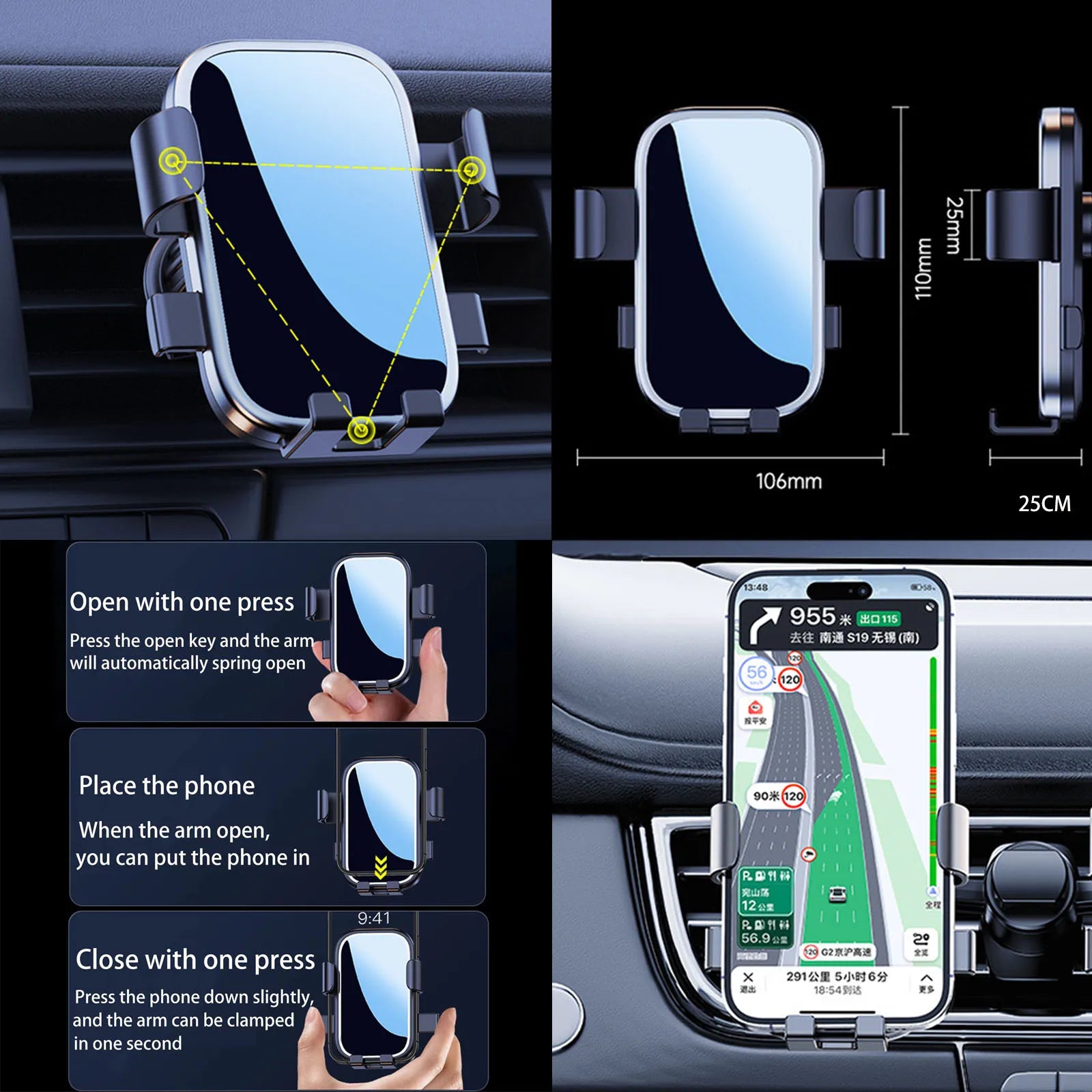 Car Phone Holder for Peugeot 3008 2021-2023 GPS Bracket Navigation Stand Auto Accessories