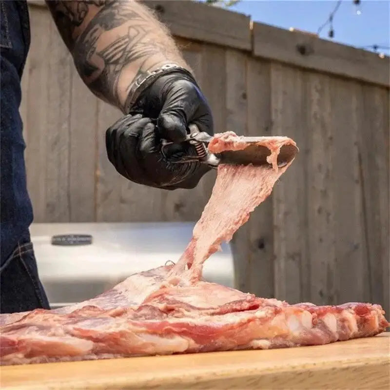 Pro Rib Membrane Remover Tool Stainless Steel Trimming with Curved Blade&Ergonomic Handle Dishwasher Safe for Easy BBQ Grilling