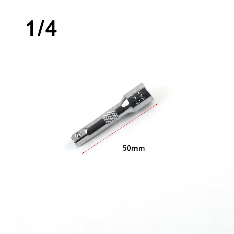 1/4" 3/8" 1/2" Socket Ratchet Wrench Extension Bar 50/75/100/125/150/250mm Long Bar Steering Sleeve Connecting Rod Accessories