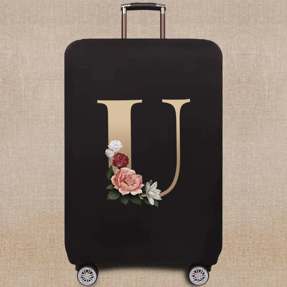 Luggage Covers 18-32 Protector Travel Luggage Suitcase Protective Cover gold letter series Stretch Dust Cover Travel Accessories