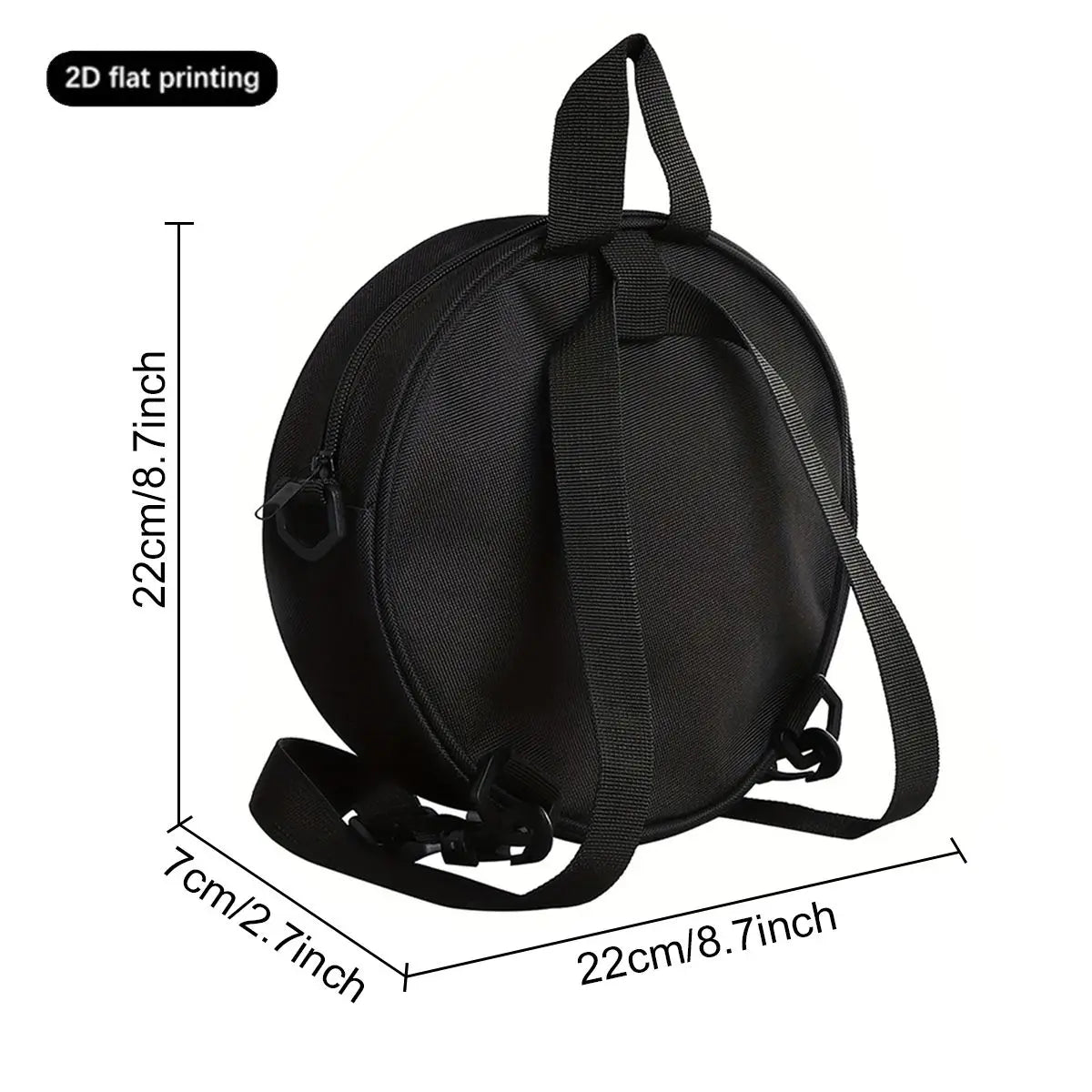 Gear Print Round Shoulder Bag Casual Messenger Bag Daily Adjustable Strap Crossbody Bag for Woman Best Gifts 2D Flat
