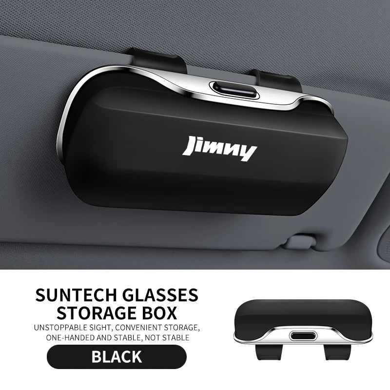Car Eyewear Case Box Sunglasses Holder Sun Visor Storage Protective Frame Box Glasses Clip Portable For Suzuki Jimny JIMNY