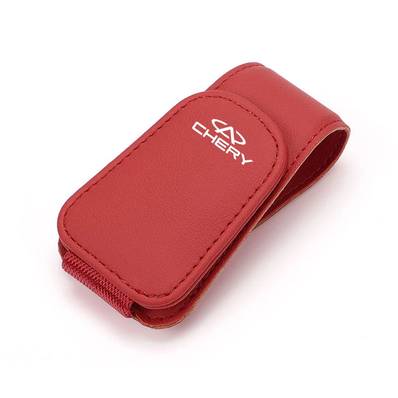 Car Interior Glasses Clip Leather Storage Holder Accessories For Chery EQ7 E3 Tiggo 7 QQ 5x Pro 4 3 Fulwin 2 X1 5 8 T11 Arrizo 6