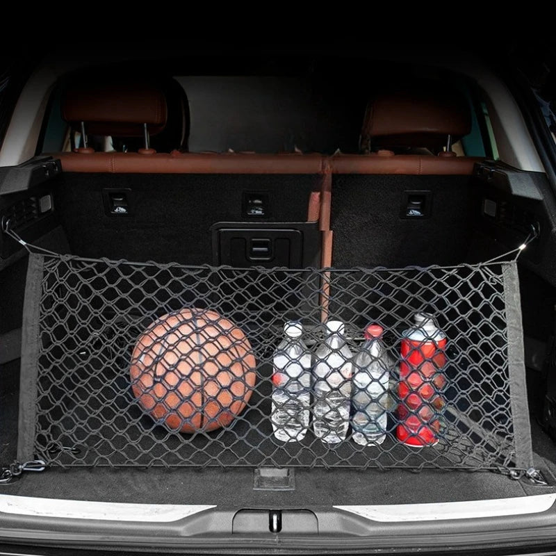 Universal Car Trunk Net Elastic Luggage Net Cargo Organizer Storage Nylon Mesh Nets Stretchable Car Interior Mesh Network Pocket