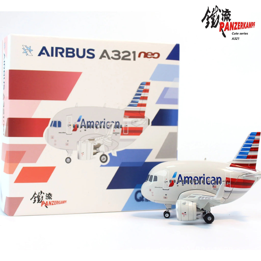 Q-Version Cartoon Airplane All Alloy Airbus American Airlines A321/Delta Air Lines/C919 Aviation Collection Model Airplane