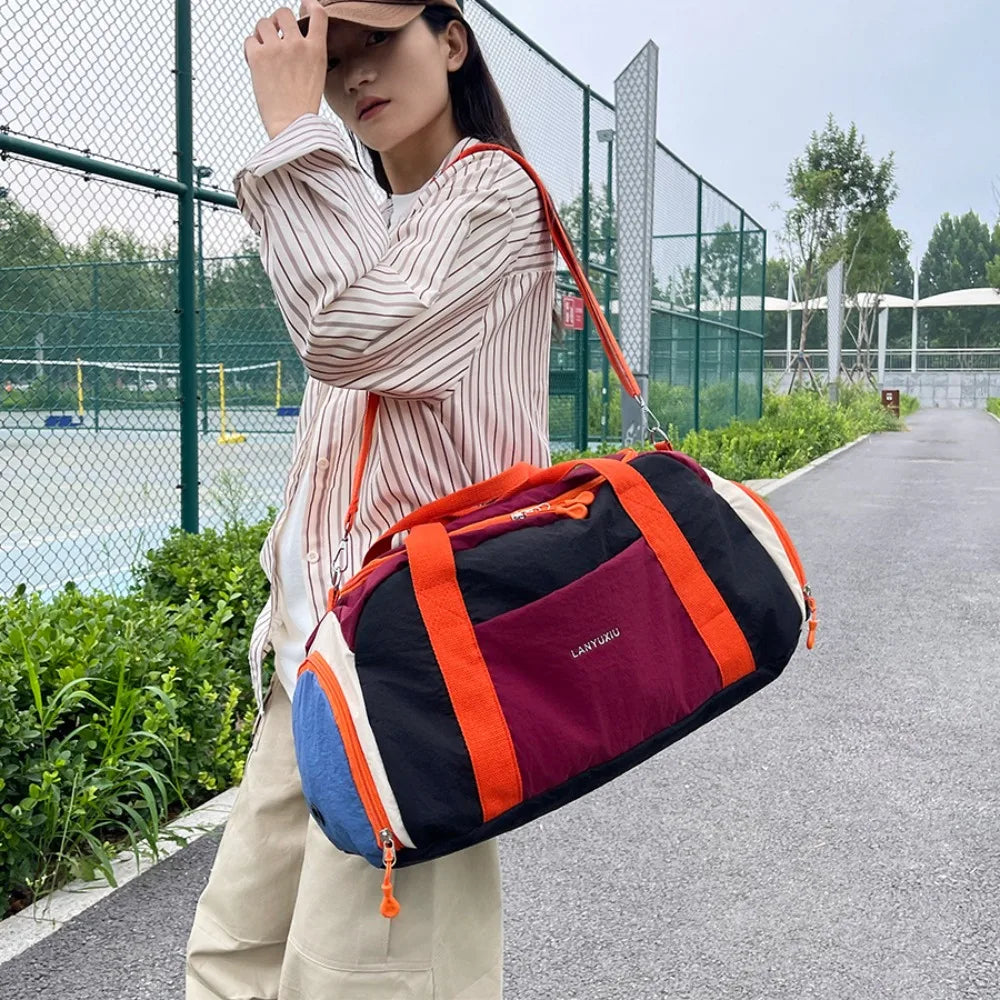 Yoga Gym Bag for Women Dry Wet Separation Large Capacity Sports Travel Duffle Bag Handbag Crossbody Bags