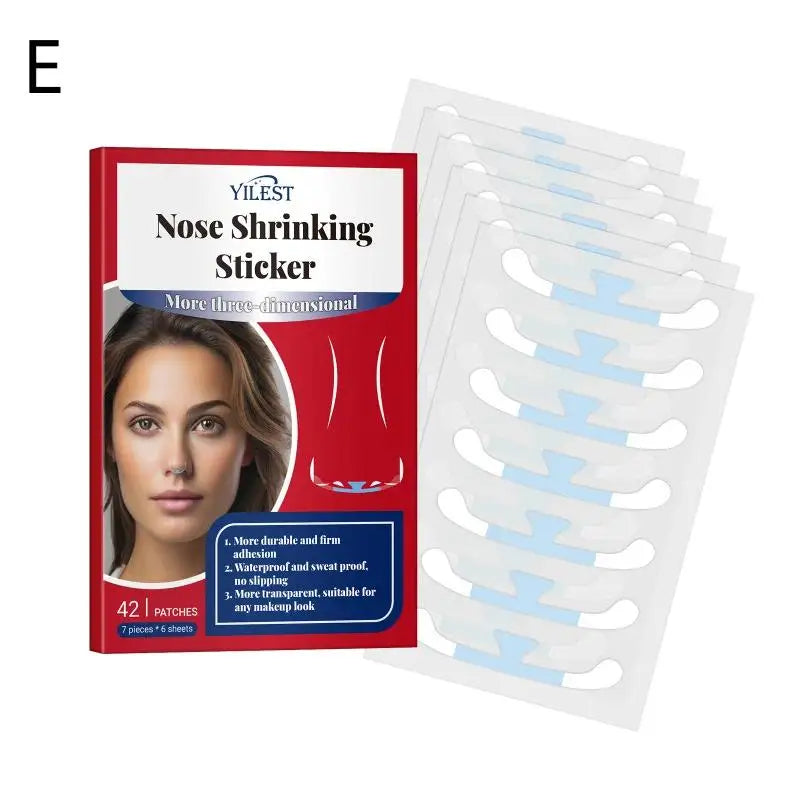 42Pcs Invisible Nose Shrink Patch Shrinking Nose Wing Stickers For Cosplay Special Nose Shrink Beauty Strips Nose Shaper Lifting