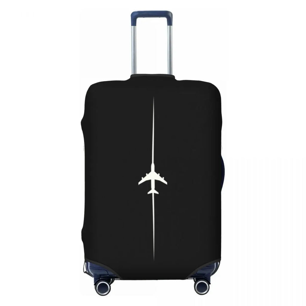 Custom Fashion Airbus Fighter Pilot Luggage Cover Protector Washable Aviation Airplane Travel Suitcase Covers