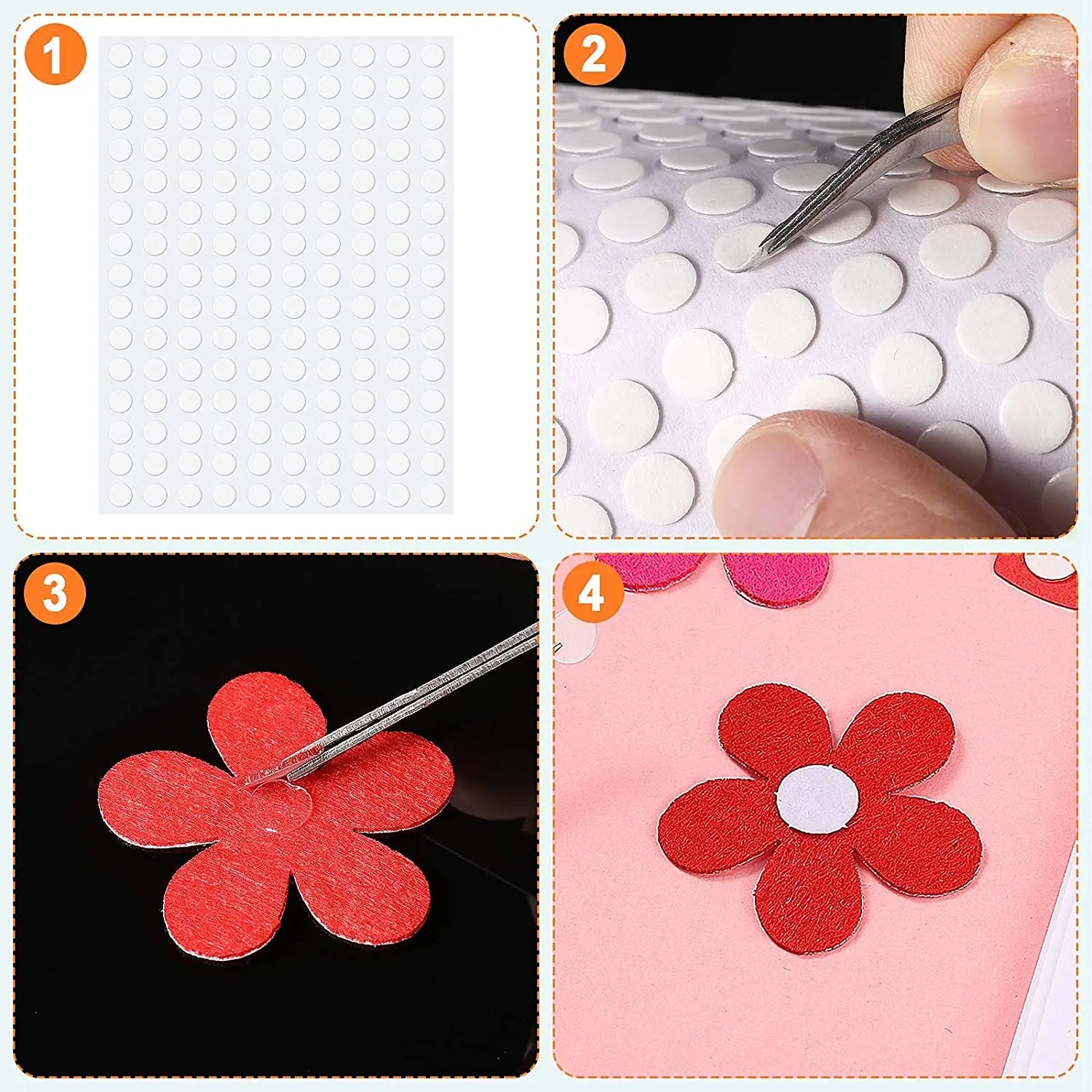 100pcs 1/1.5/2cm Double Sided Tape Stickers Removable Round Clear Sticky Tack No Trace Small Stickers for Festival Decoration