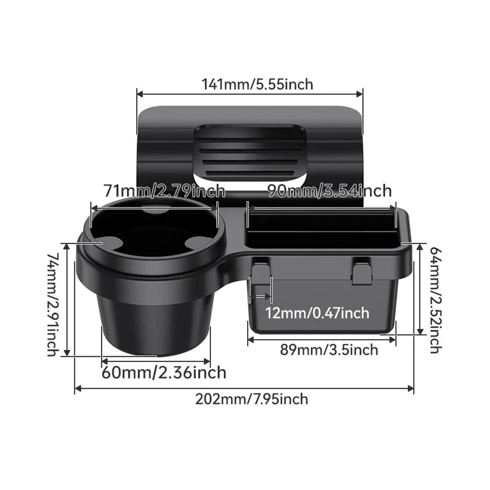 Upgrade Car Cup Holder Phone Mount Tray Side Door Window Storage Barrel Pocket Hanging Rack Auto Interior Accessories