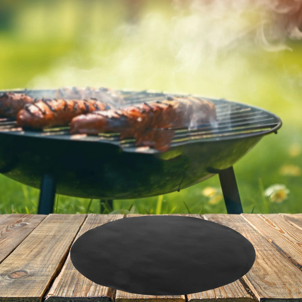 2Pcs 40Cm Bbq Pad Round Nonstick Heat Resistant Grilling Mat Lightweight Easy Clean for Fish Vegetables Bacon Kebabs