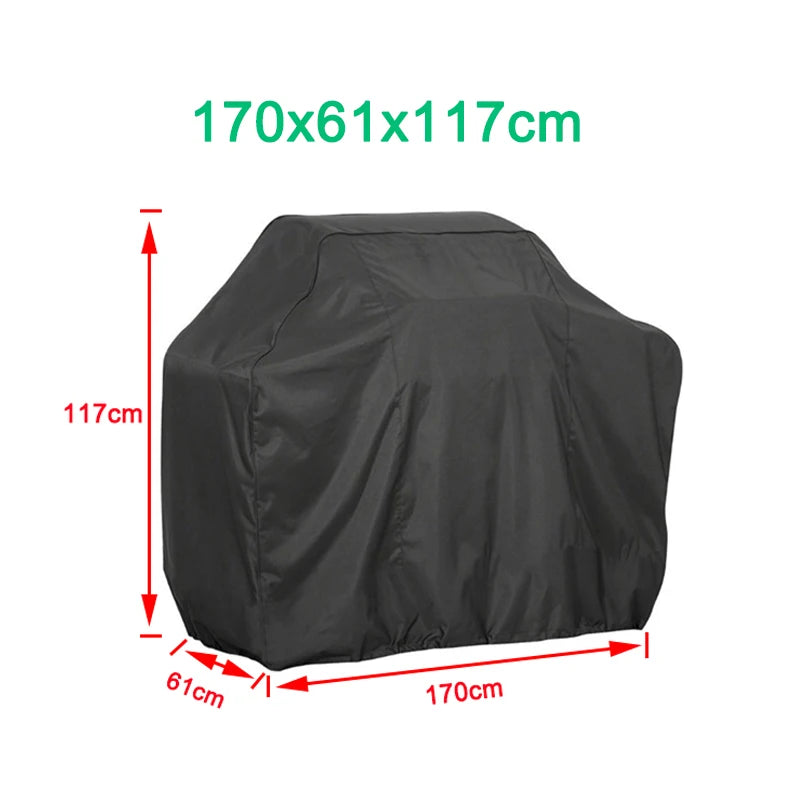 210D Waterproof BBQ Grill Cover, Heavy-Duty Outdoor Barbecue Protective Cover, Dustproof Anti-UV Cover for Garden Patio Barbecue