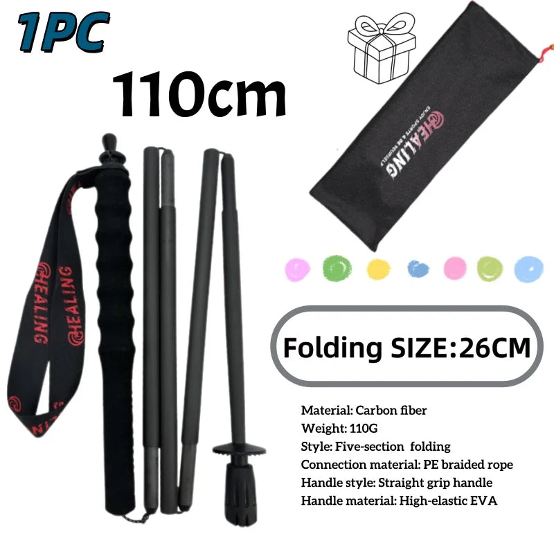 110g Ultra Light Weight Trekking Poles Foldable Hiking Sticks Carbon Fiber Hiking Poles Walking Sticks Trekking Walking Poles